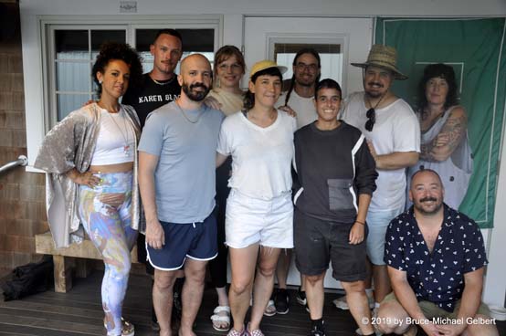 FIAR 2019 artists & coordinators (left to right) Amaryllis Moleski, Tyler Matthew Oyer, Lucas de Lima, Bianca Rae Messinger, Rachel Higgins, KC Maddux, Amelia Bande, Ahimsa Timoteo Bodhrán, studio manager Jesse Harrod & (below) Director Chris Bogia