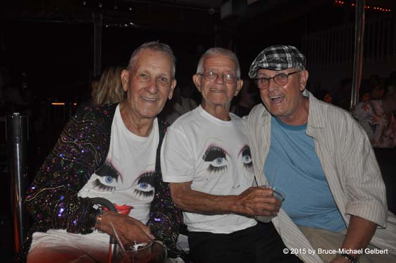 Cobra, Victor & Charity at Bianca Del Rio's show at Cherry's in 2015 - photo by Bruce-Michael Gelbert
